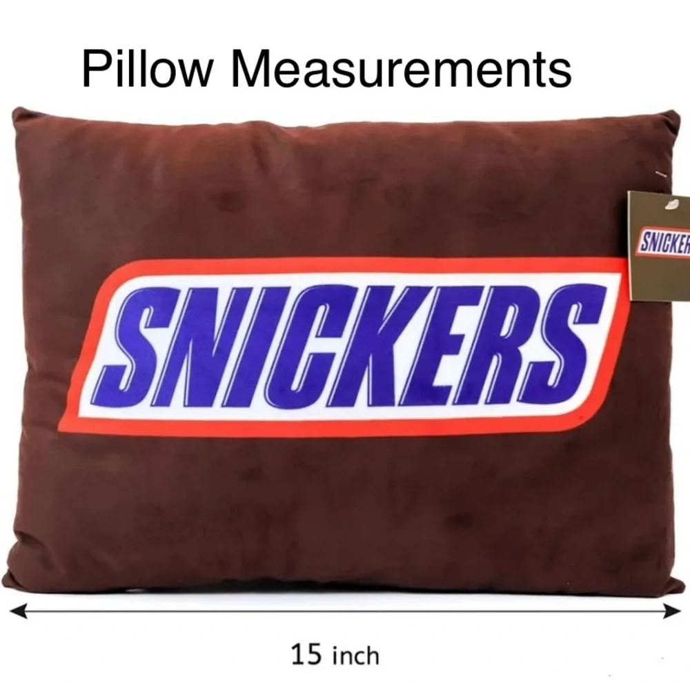 Snickers Brown Pillow- Dorm Room Ready- Back to Scool